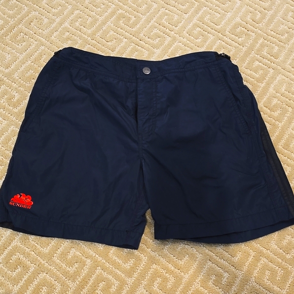 Sundek Navy Swim Trunks Size 32